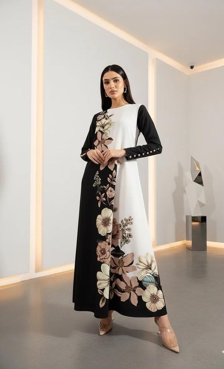 Noir & Ivory Dress