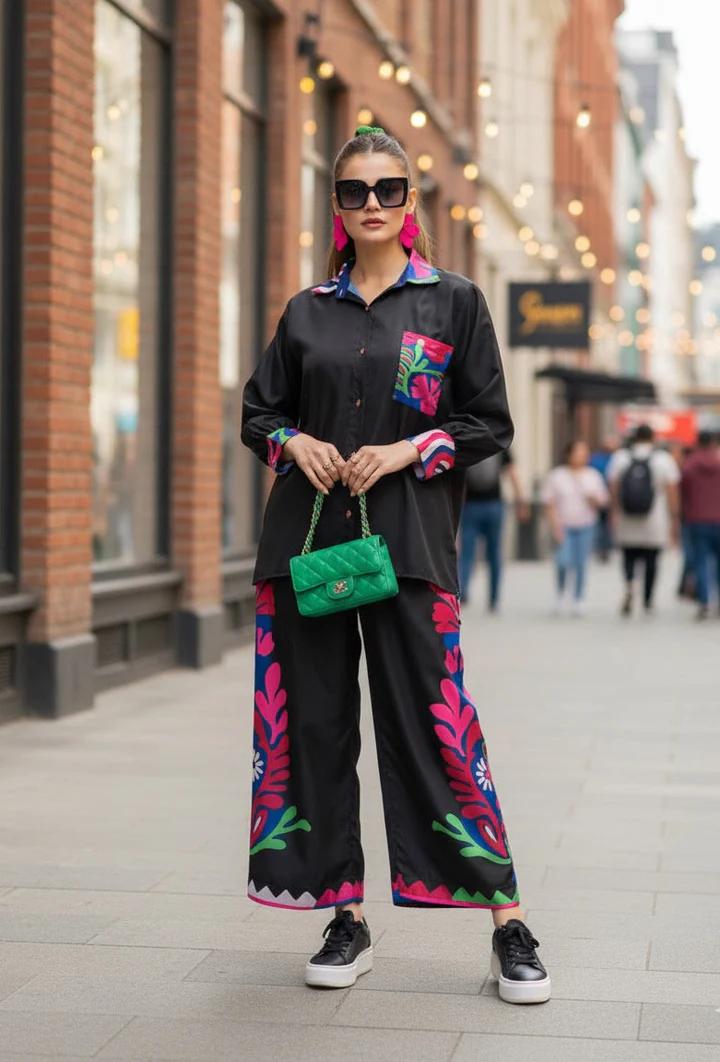 Santorini Black Co-ord Set