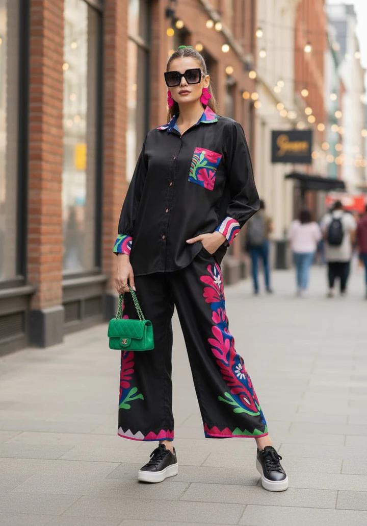 Santorini Black Co-ord Set