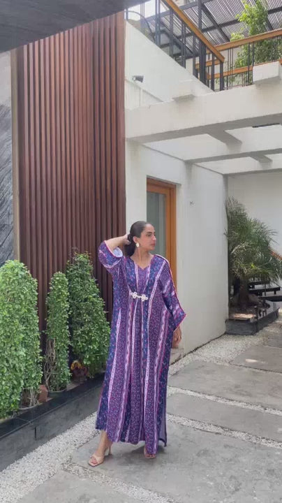 Nayla Indigo Kaftaan